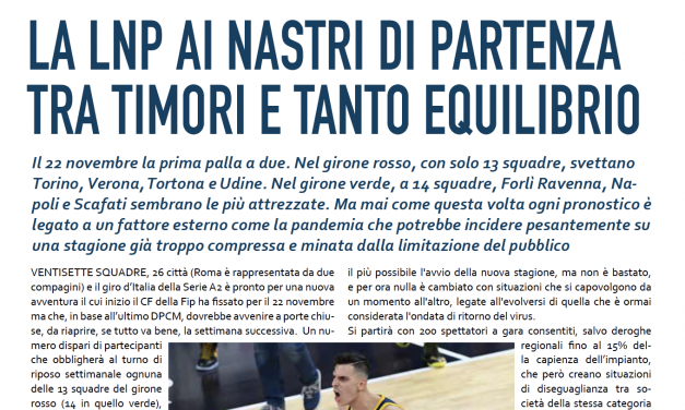 LNP – La A2 scalda i motori, tra poco si inizia