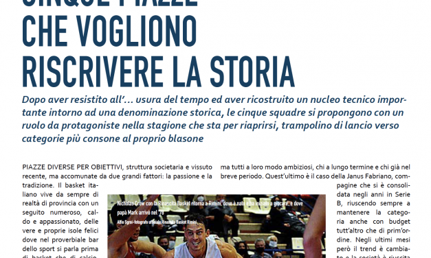 LNP – Cinque storiche piazze della nostra pallacanestro sognano in grande