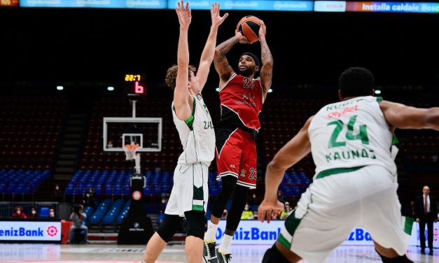 SUPER LEDAY, PUNTER COSTANTE, DELANEY SALVEZZA: MILANO SUPERA UNO ZALGIRIS MAI DOMO