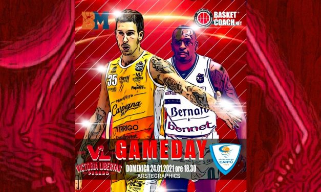 Il Gameday è Pesaro-Cantù: sfida tra decani in panchina, Filipovity e Gaines le bocche da fuoco