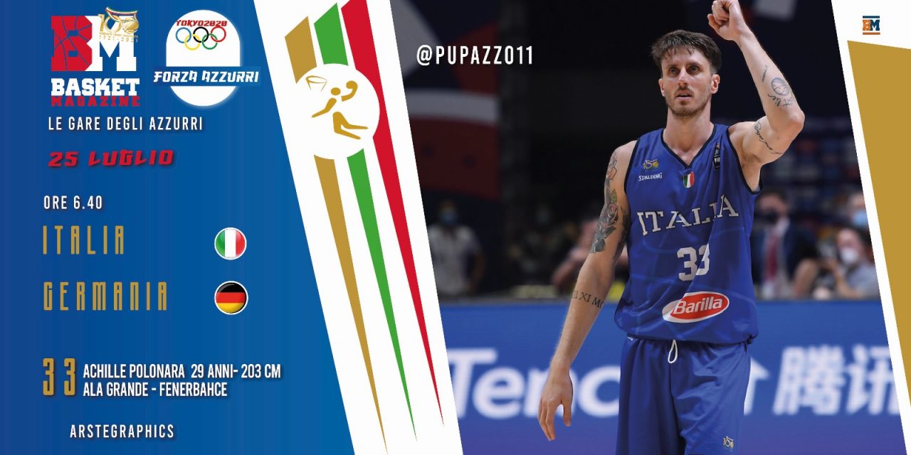 Domani comincia il cammino dell’Italia di Sacchetti a Tokio 2020, alle 6:40 la sfida con la Germania