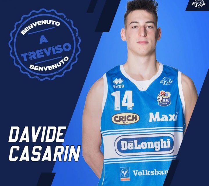 Treviso, preso in prestito biennale Davide Casarin