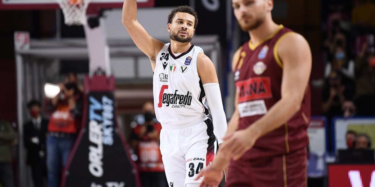 La Virtus vince a Venezia 84 a 65 grazie ad una seconda frazione perfetta
