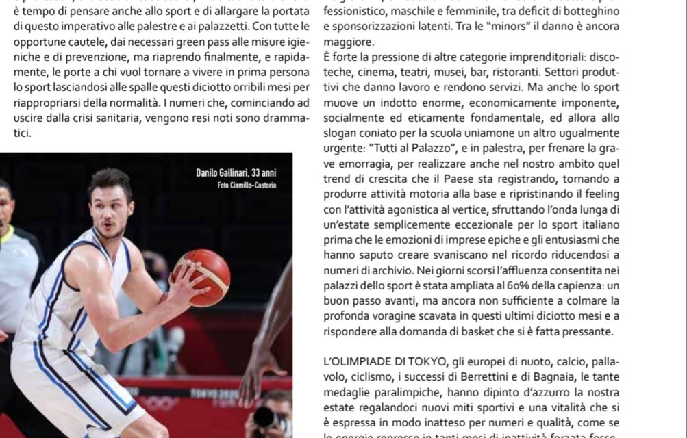 Basket Magazine 75, l’Editoriale: “Tutti a scuola, tutti a palazzo”