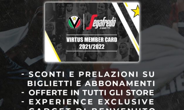 Da oggi disponibile la nuova Virtus Member Card