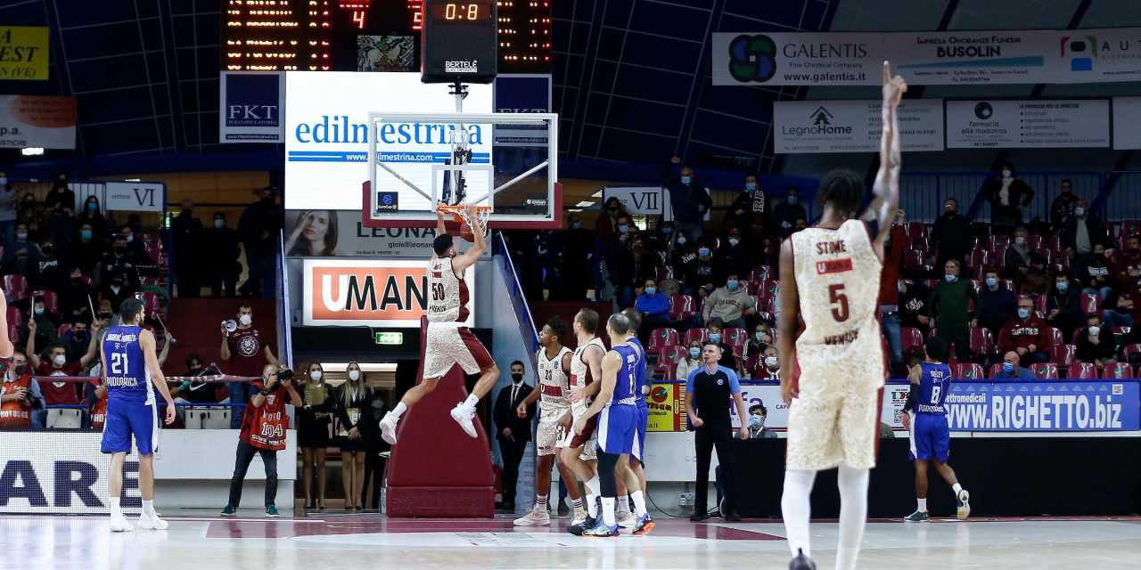 EURO EMOTICON: VENEZIA DOMA IL BUDUCNOST, PERDE ANCORA LA VIRTUS. REGGIO VINCE E VOLA ALLE TOP16!
