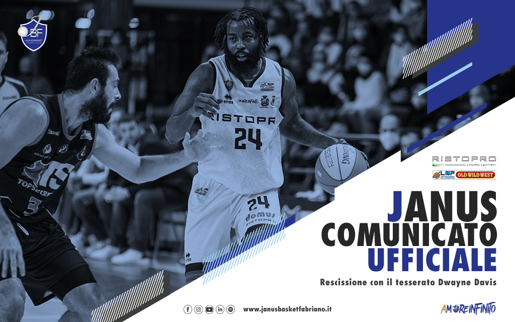 Fabriano, rescisso il contratto con Dwayne Davis