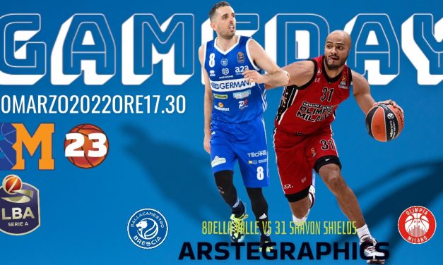 Amedeo Della Valle,  con la sua Brescia che vuole continuare ad essere perfetta sfida il passato. La capolista Milano ritrova un big come Shavon Shields