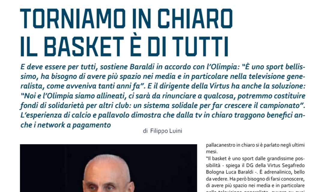 Su BM di giugno grande inchiesta sul basket in TV