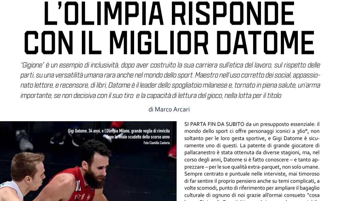 Su BM di giugno un approfondimento su Gigi Datome