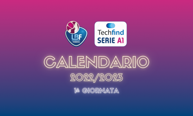 A1 Femminile: diramata la prima giornata del calendario 2022/2023