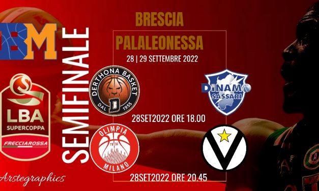 Al via la Supercoppa LBA 2022: la Virtus Bologna vuole confermarsi, Milano in cerca di riscatto dopo il ko in finale della scorsa stagione, Tortona e Sassari pronte a sorprendere – di Valerio Laurenti