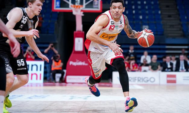 Pesaro, parla Delfino: “Abbiamo fatto il nostro per meritarci i playoff. Fisicamente sto bene, potrei continuare a giocare ancora per un po’”