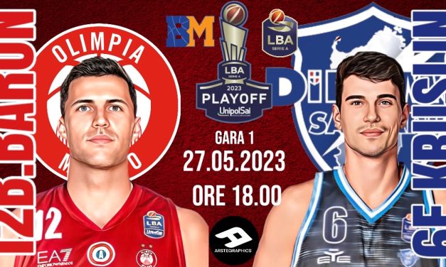 BM ON LBA SPECIALE PLAYOFF/ IL GAMEDAY È MILANO-SASSARI: SOTTO I RIFLETTORI IL DUELLO BARON-KRUSLIN – DI VALERIO LAURENTI