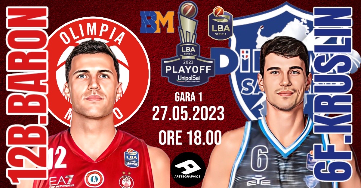 BM ON LBA SPECIALE PLAYOFF/ IL GAMEDAY È MILANO-SASSARI: SOTTO I RIFLETTORI IL DUELLO BARON-KRUSLIN – DI VALERIO LAURENTI