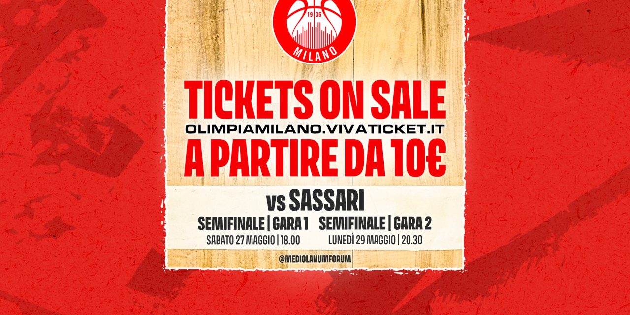 Milano, in vendita i biglietti per gara 1 e gara 2 della semifinale contro Sassari