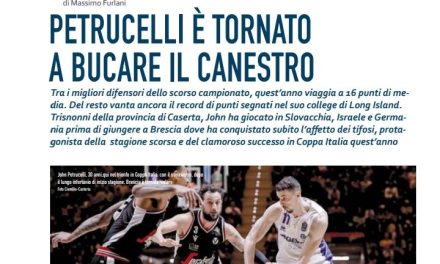 SU BM DI MAGGIO IN EDICOLA, JOHN PETRUCELLI: È TORNATO A BUCARE IL CANESTRO