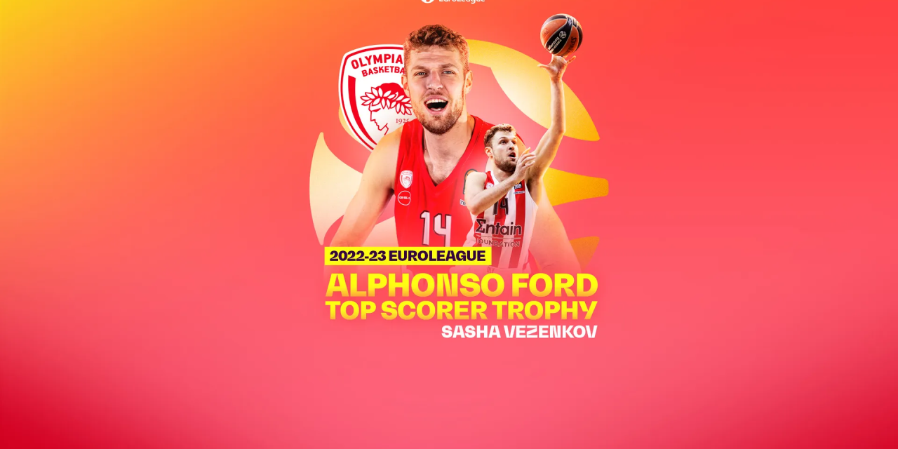 Sasha Vezenkov premiato con l’Alphonso Ford Trophy per il miglior marcatore di Eurolega