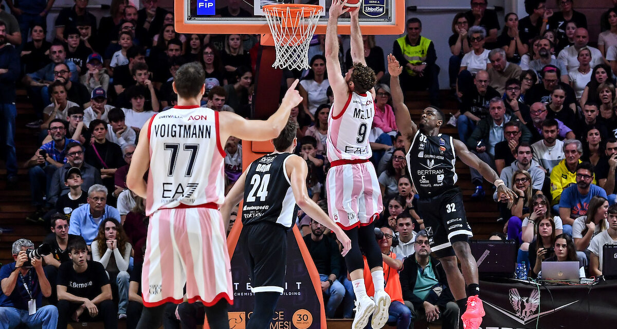 BM GAMEDAY LBA/ L’OLIMPIA MILANO SUPERA UNA BERTRAM CHE NON SI ARRENDE MAI 79-75 – di GIANFRANCO PEZZOLATO