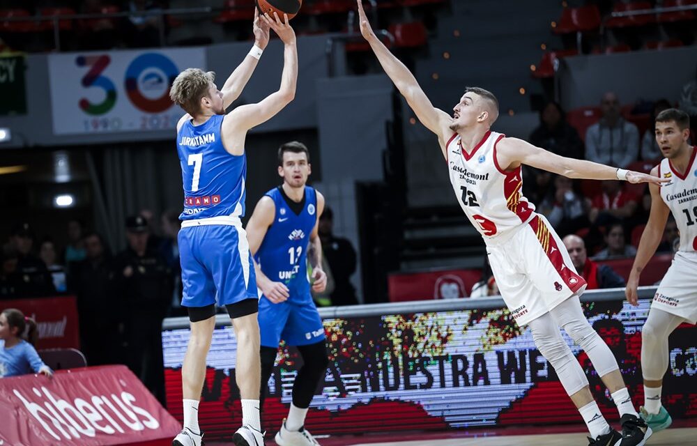 Il Kalev/Cramo sorprende Saragozza in Spagna (71-78): Brindisi è ufficialmente eliminata dalla FIBA Europe Cup