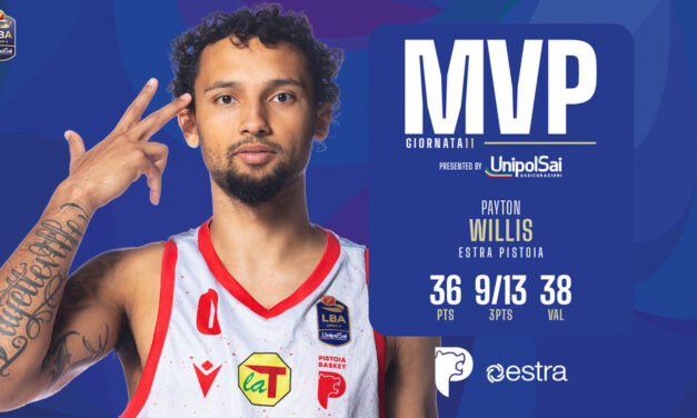 Payton Willis è l’MVP dell’11ª giornata della Serie A Unipolsai