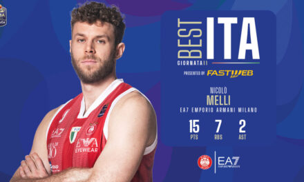 Nicolò Melli è The Best Ita dell’11ª giornata della Serie A Unipolsai