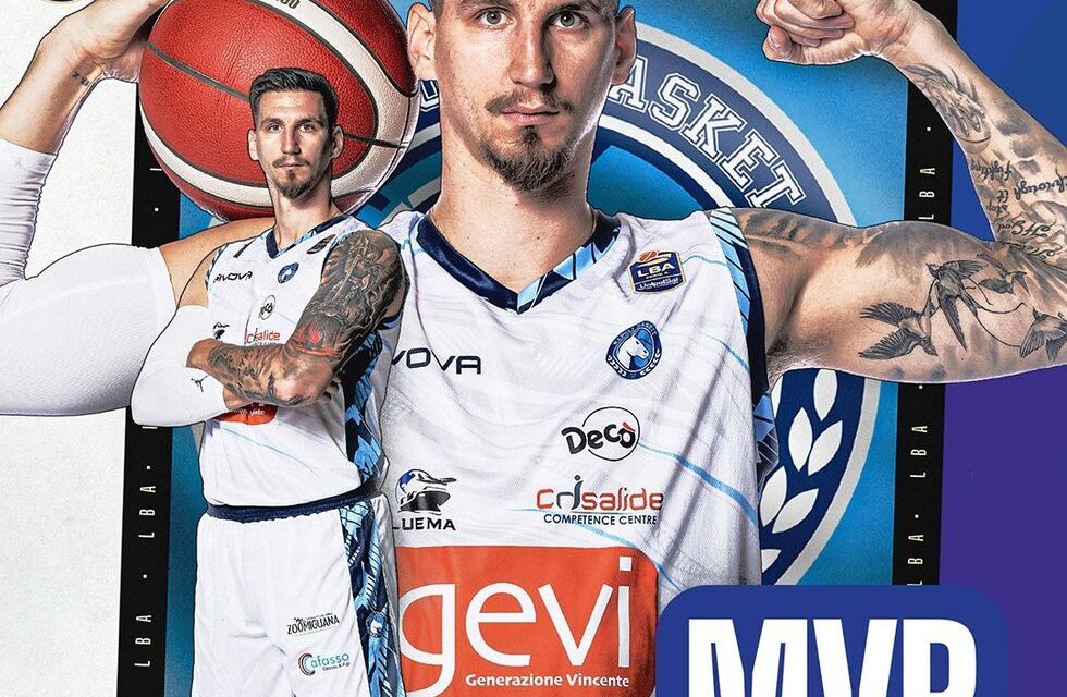 TOMISLAV ZUBCIC È L’MVP UNIPOLSAI DEL MESE DI NOVEMBRE DELLA SERIE A UNIPOLSAI 2023/24