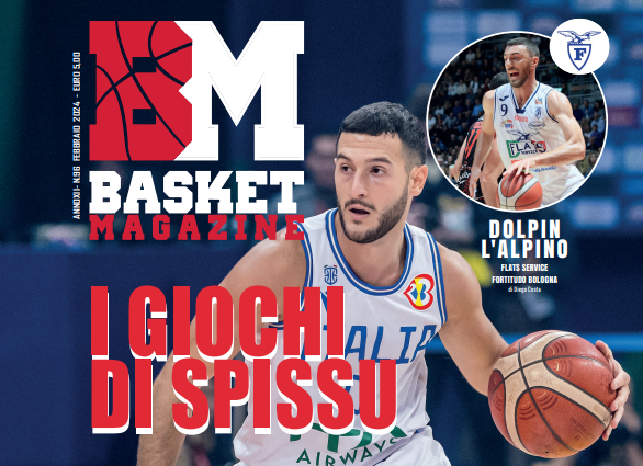 BM DI FEBBRAIO IN EDICOLA. COPERTINA  PER MARCO SPISSU. COPERTINA LOCALE PER IFFE LUNDBERG  POSTER DI CJ MASSINBURG. I PERSONAGGI: DENEGRI, GALLOWAY, BOLPIN, MONALDI, GILGEOUS. LE STORIE : THE CAGERS,  REAL JAZZ JOHNSON PER RIETI,  LE AVVENTURE DI MENETTI, CECCO VESCOVI E IL GEAS . LE GRANDI INTERVISTE: VAN DEN SPIEGEL L’ INCHIESTA: PARLANO I COACH STRANIERI  E TANTO ALTRO .. .