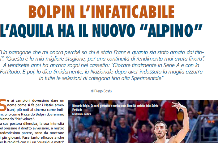 SU BM IN EDICOLA COPERTINA PER RICCARDO  BOLPIN, L’ ALPINO DELLA FLATS SERVICE  FORTITUDO. INTERVISTA ESCLUSIVA DI  DIEGO COSTA , LO SCRITTORE BIANCOBLU