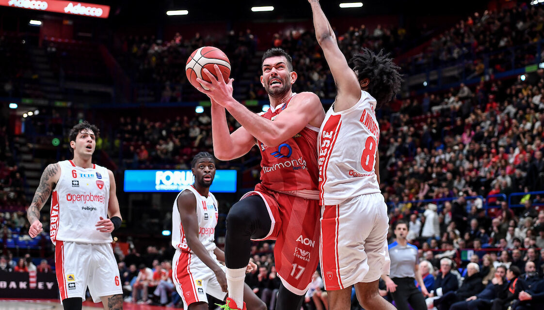 BM ON LBA / MILANO PASSEGGIA NEL DERBY, FINISCE 94-63 CONTRO VARESE – DI ANTONIO CATALANO