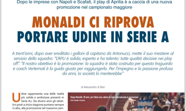 SU BM IN EDICOLA IN QUESTI GIORNI, DIEGO MONALDI RACCONTA LA SUA VOGLIA DI UN’ ALTRA PROMOZIONE IN SERIE A: STAVOLTA CON UDINE DA NON PERDERE PER I TIFOSI FRIULANI