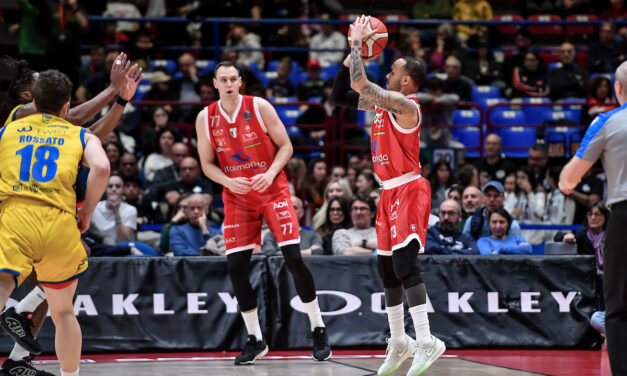 BM ON LBA/SCAFATI RESISTE UN TEMPO POI MILANO SI PRENDE LA VITTORIA E LA TESTA DEL CAMPIONATO   – di GIANFRANCO PEZZOLATO