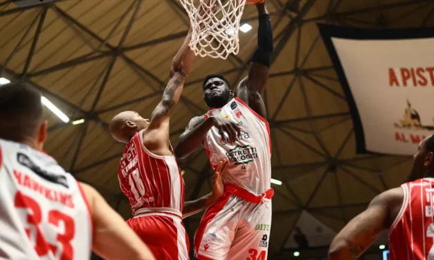 ESTRA PISTOIA, NEL SUCCESSO CONTRO REGGIO EMILIA IL MIGLIOR OGBEIDE DELLA STAGIONE (20 PUNTI E 30 DI VALUTAZIONE)