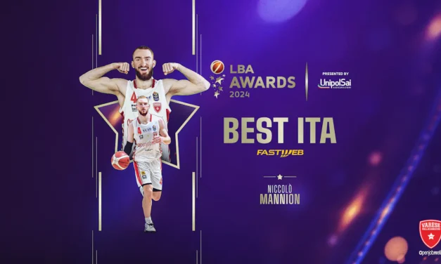 LBA AWARDS 2024 – NICCOLÒ MANNION È IL BEST ITA OF THE YEAR