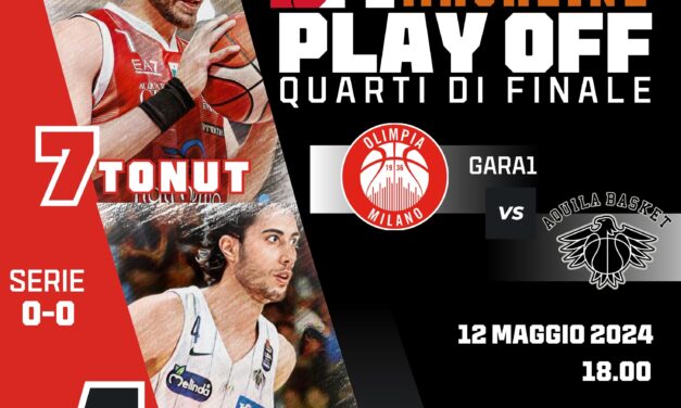 BM GAMEDAY PLAYOFF LBA/ G1 Milano – Trento: sfida tra gli esterni con Stefano Tonut che affronta l’ex compagno Davide Alviti – di Valerio Laurenti