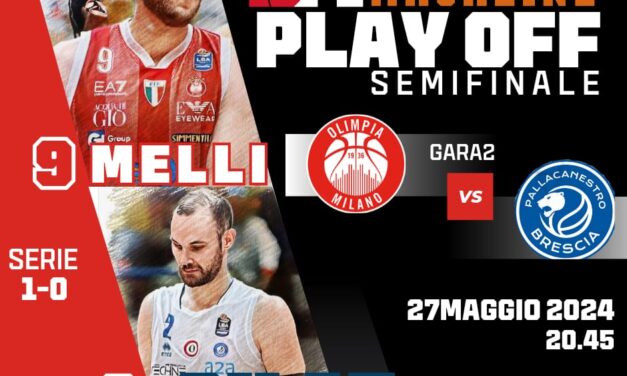 BM GAMEDAY PLAYOFF LBA/ Tempo di gara 2 tra Milano e Brescia: in luce la lotta sotto i tabelloni tra Nicolò Melli e Miro Bilan – di Valerio Laurenti