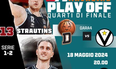 BM GAMEDAY PLAYOFF LBA/ TORTONA PROVA A REGALARSI GARA5, LA VIRTUS VUOLE CHIUDERE I CONTI: STRAUTINS IL VOLTO IN PIÙ, POLONARA L’ENERGIZZANTE BIANCONERO – di EUGENIO PETRILLO