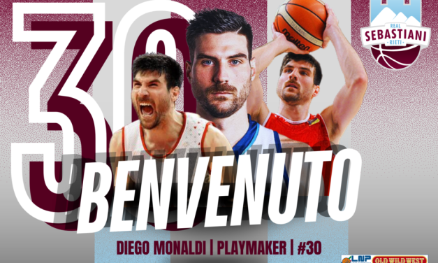 Diego Monaldi è un nuovo giocatore della Real Sebastiani Rieti, firmato un biennale e scelta la #30. “Sebastiani società organizzata”