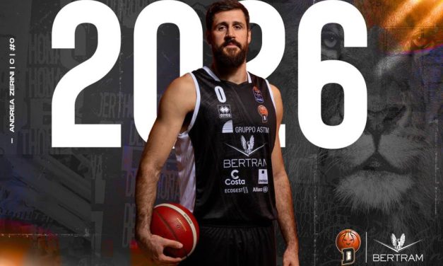 Derthona Basket: Andrea Zerini rinnova fino al 2026