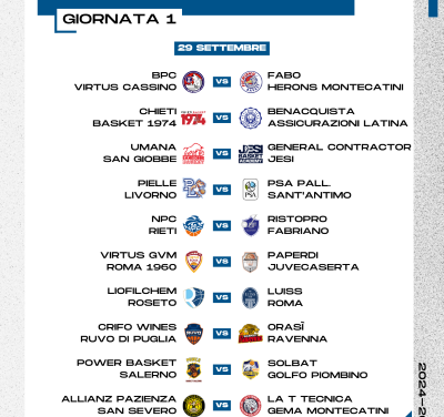 Ecco la prima giornata dei gironi A e B di serie B Nazionale