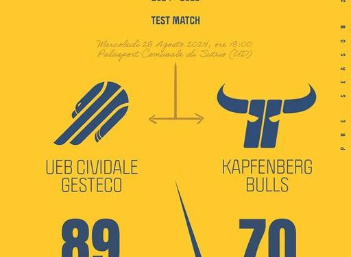 Cividale supera Kapfenberg Bulls per 89-70 nella prima uscita di Pre-Season