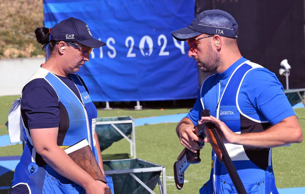 BM PARIS 2024/ Ecco il primo oro per l’Italia nel tiro a volo: Gabriele Rossetti e Diana Bacosi si impongono nella prova a squadre mista