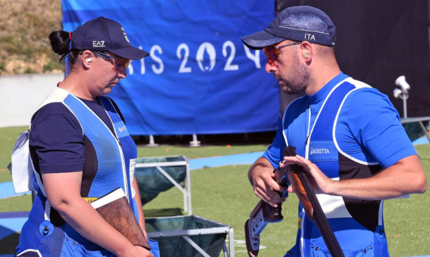 BM PARIS 2024/ Ecco il primo oro per l’Italia nel tiro a volo: Gabriele Rossetti e Diana Bacosi si impongono nella prova a squadre mista