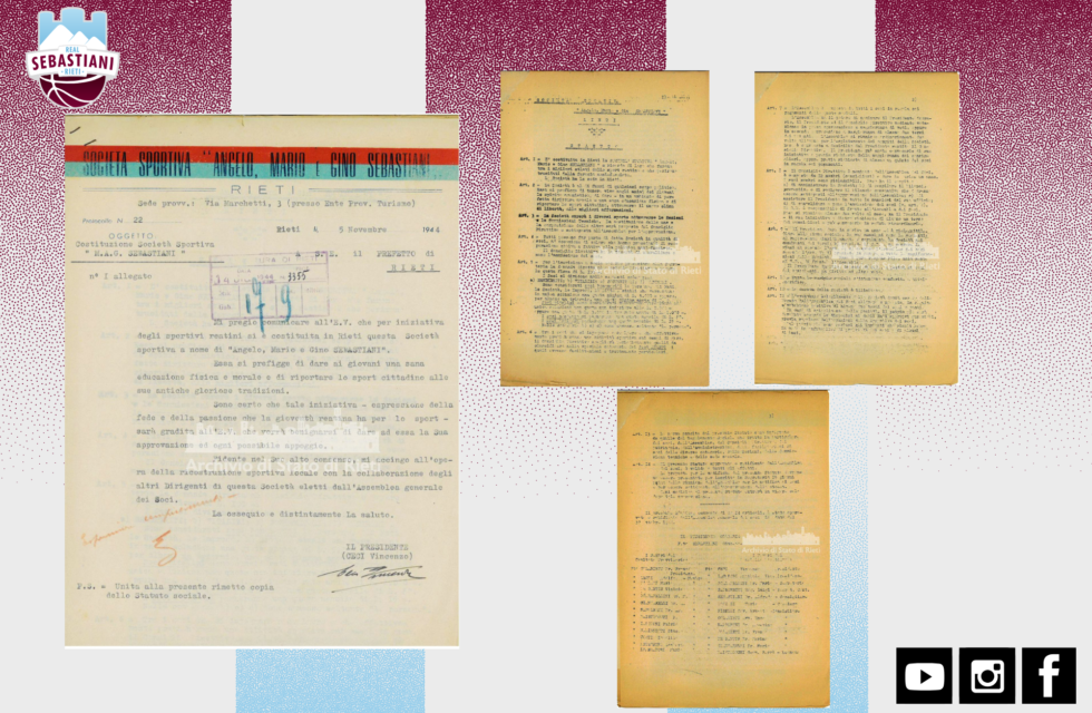 Serie A2, Real Sebastiani Rieti: 30 ottobre 1944 – 30 ottobre 2024, 80 anni fa nasceva la Sebastiani!