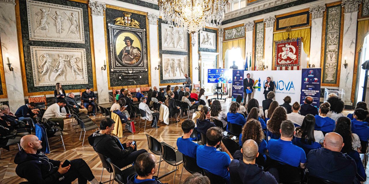 Nazionale Femminile,  Italia-Cechia presentata al Comune di Genova. Petrucci: “Onoreremo al meglio l’impegno”