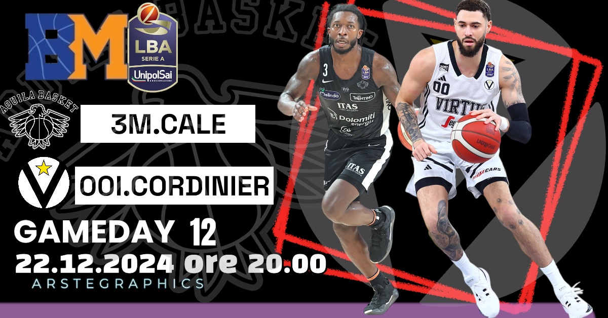 BM GAMEDAY LBA/ TRENTO OSPITA LA VIRTUS BOLOGNA PER UN MATCH DI GRANDE AGONISMO CON CALE E CORDINIER PROTAGONISTI – di EUGENIO PETRILLO