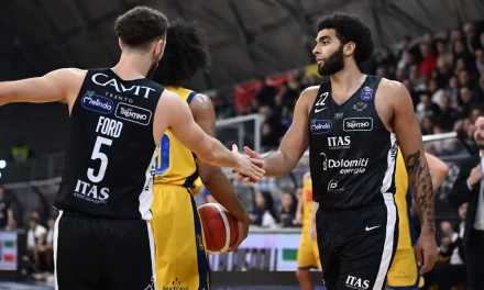 BM ON LBA/ Trento, i 119 punti segnati a Scafati sono il nuovo record societario