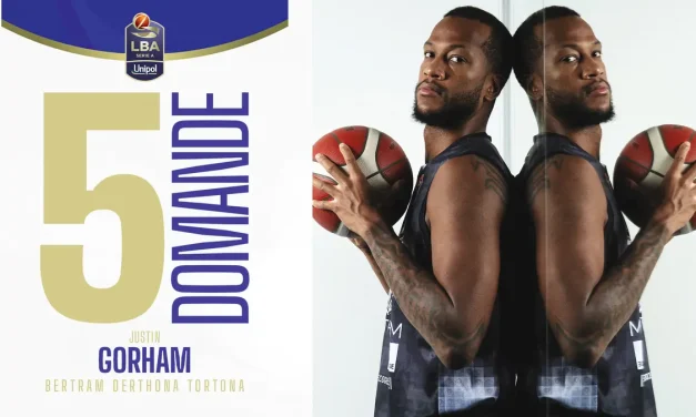 5 domande a…Justin Gorham: “Voglio portare Tortona a vincere un titolo, a partire dalle Final Eight di Coppa Italia”