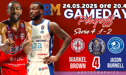 BM ON LBA/ Il Gameday è gara 4 tra Trieste e Brescia: in luce il duello tra Markel Brown e Jason Burnell – di Valerio Laurenti