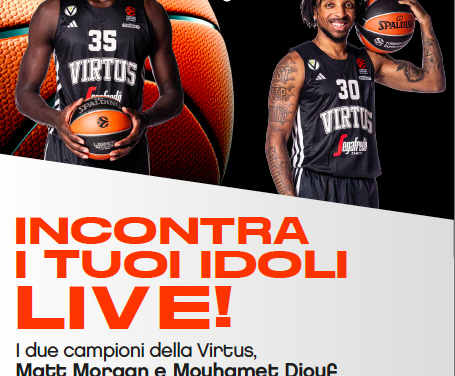 I cestisti Matt Morgan e Mouhamet Diouf ospiti a Castel Guelfo The Style Outlets: appuntamento nel centro giovedì 8 maggio alle 17:00